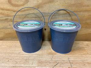 lot 126 image: PATIO ESSENTIALS Lot of 2- 17 oz. Citronella Painted Bucket