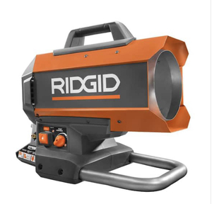 lot 6 image: RIDGID 18V 60K BTU Hybrid Forced Air Propane Portable Heater (Tool Only)