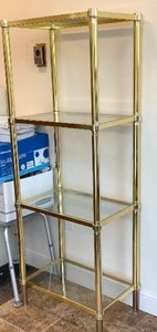 Brass Colored Shelving