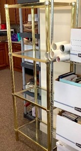 Brass Colored Shelving