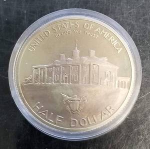 1986 US WASHINGTON SILVER COMMEMORATIVE HALF DOLLAR IN AIRTITE