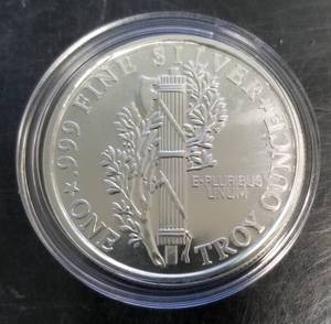1 TROY OZ .999 FINE SILVER MERCURY DIME DESIGN IN AIRTITE
