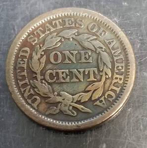 1847 US BRAIDED HAIR LARGE CENT