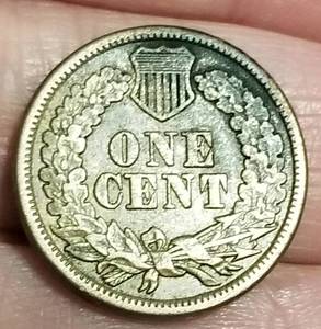 1860 INDIAN HEAD CENT FULL LIBERTY XF