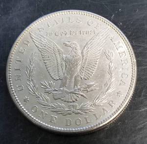 1897 MORGAN SILVER DOLLAR UNC DETAILS CLEANED