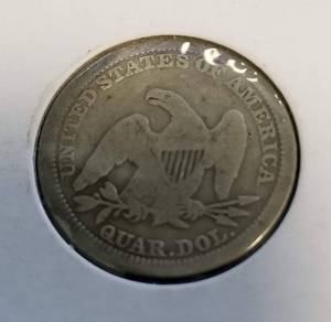 1854 with arrows US SEATED LIBERTY QUARTER