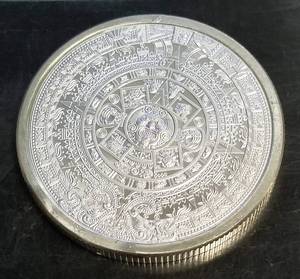 5 TROY OZ .999 FINE SILVER AZTEC CALENDAR ROUND