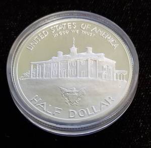 1986 US WASHINGTON SILVER COMMEMORATIVE HALF DOLLAR ORIGINAL PACKAGING