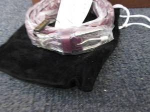 Ladies Falari Braided Leather Plum ...