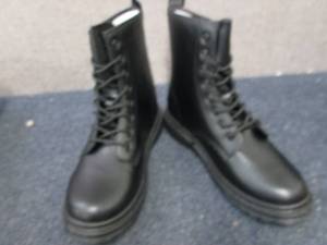Ladies Short Black Lace-up Boots Si...