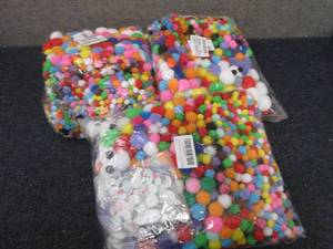 3 Bags Craft PomPoms & Eyes...