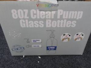 5- 8 oz Glass Pump Bottles...