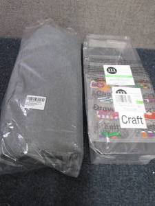 2 Round Laundry Baskets, Craft Bin...