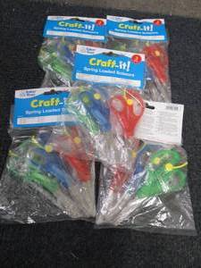 5- 3pks Spring Loaded Scissors...
