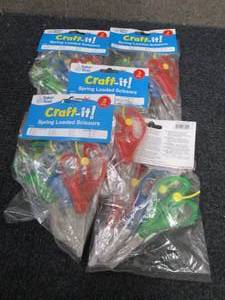 5- 3pks Spring Loaded Scissors...