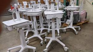 lot 25 image: Lot of 10 Avizia  AmericanWell CA200CA210CA250 TeleMedicine Carts - No TabletMonitor - USED