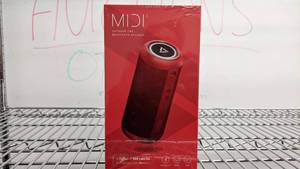 lot 49 image: Lot of 5x MIDI 2 AUDIO Outdoor TWS Bluetooth Speakers - Red NEW