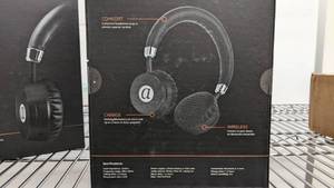 lot 65 image: Lot of 5x AUDIOTRAC Bluetooth Wireless Headphones - Black NEW