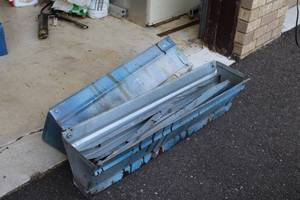 lot 975 image: Lot of (2) Folding Metal Sawhorses
