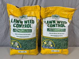 Two 14 lbs bags of Lawn Weed Control