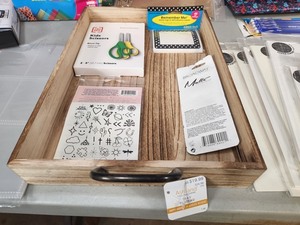Assortment of Decorative Trays, Electronic Pouches, Binders, Aluminium Clipboard and more