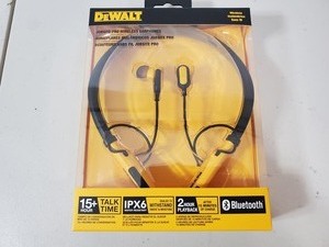 New Dewalt Jobsite Pro Wireless Bluetooth Earphones