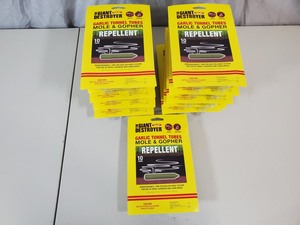 11 New Packs of Garlic Mole & Gopher Repellent