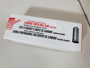 New Milwaukee 34 inch Carbide Tooth Hole Saw