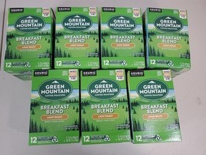 7 Boxes of Keurig Pods Green Mountain Light Roast