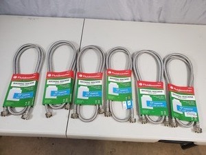 6 New Stainless 6 ft Washing Machine Hoses