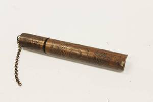 Vintage Old Knife In Cylinder Sheath