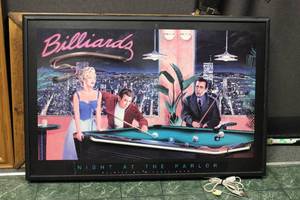 Billiards, Night At The Parlor Lighted Signe