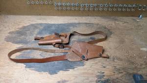 lot 58 image: 2 Vintage Leather Gun Holsters