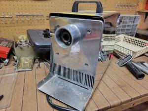 lot 09 image: LEM Big Bite Electric Meat Grinder Motor & Body Replacement - Model #779 #8 Head - Great Working Condition