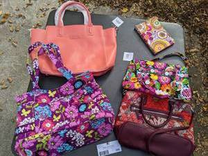 lot 208 image: 4 Vera Bradley Purses & 1 Tablet Case- Great for Resellers