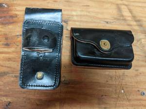 lot 107 image: Vintage Military Police 1963 First Aid Pouch & 1962 Knife Holster