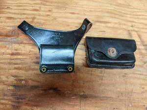 lot 108 image: Vintage Military Police 1961 First Aid Pouch & 1964 Surplus Grab Bag Attachment