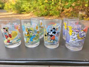 lot 167 image: Vintage Disney 100-Year Anniversary Glasses from McDonalds