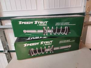 lot 188 image: 2004 to 2010 BMW X3 Left and Right Front Speedy Struts Twin-Tube Non-Adjustable Complete Strut Assembly- 9214-0355 & 9214-0356