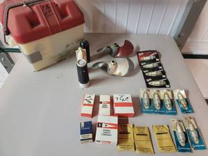 lot 293 image: Propellors, Spark Plugs, Condensers, and Battery Case