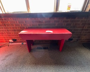 lot 122 image: Red Bench
