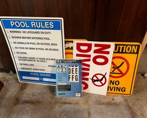 lot 308 image: Safety Signs