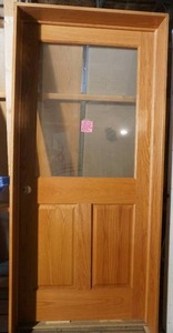 Oak solid core prehung door