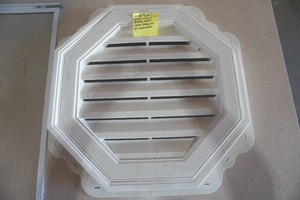 white vinyl gable vent