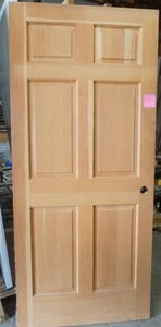 Fir 6 panel door slab