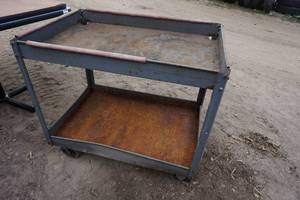 lot 223 image: Metal 2 Level Utility Cart