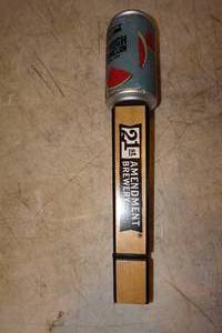 lot 112 image: 21st Amendment Brewery Hell or High Watermelon Beer Keg Tap Handle