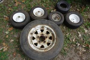lot 194 image: Assorted Trailer and Yard Equipment Tires