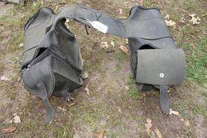 lot 206 image: Leather Motorcycle Saddle Bags