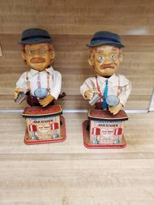 lot 213 image: Two Vintage Tin Rosko Charley Weaver Bartenders